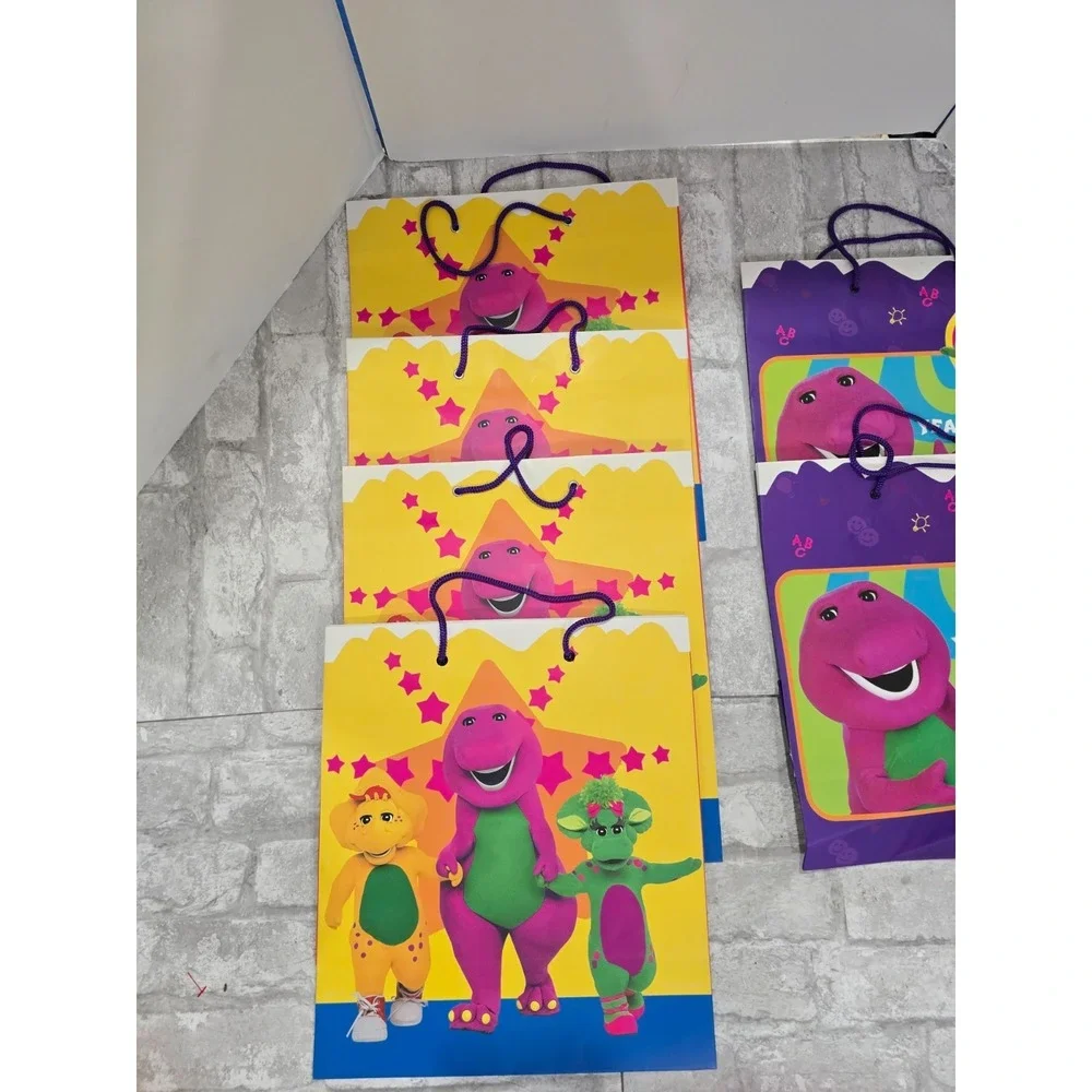 Vintage New Barney Baby Pop Gift Bags 13x12